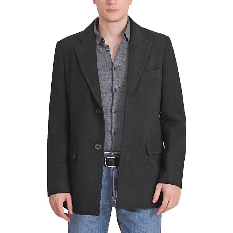 BGSD Men Duke Classic Cashmere Wool Blend Coat – Regular and Big & Tall ...