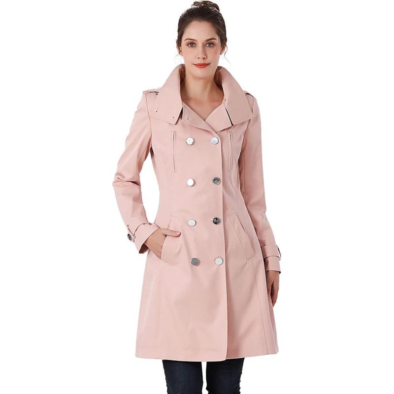 BGSD Women Amari Waterproof Hooded Trench Coat – Regular & Plus Size ...