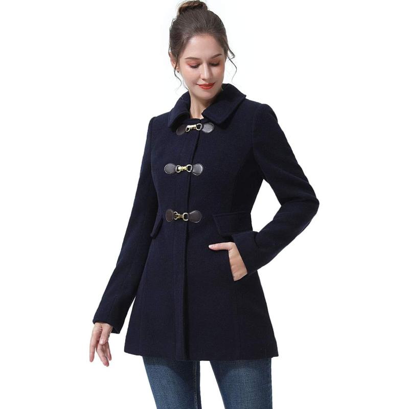 BGSD Women Amy Toggle Wool Coat (Regular & Plus Size & Petite)(Navy ...